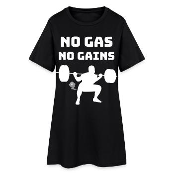 Kein Gas ohne Steigerungen Gewichtheber-Tee - Frauen T-Shirt-Kleid - Schwarz - Vorne