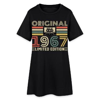 60 Ans 1967 Vintage Rétro Cadeau D'anniversaire - Robe T-shirt Femme - noir - Devant
