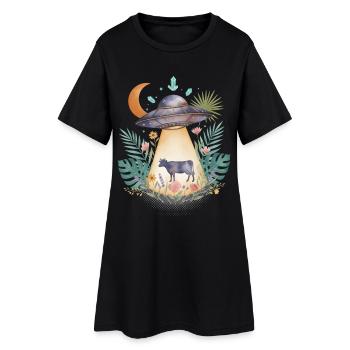 Spiritualité Méditation Géométrie Sacrée Zen - Robe T-shirt Femme - noir - Devant