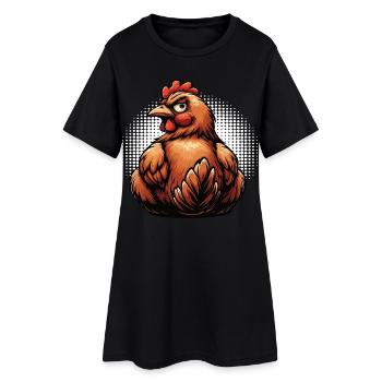 Poulets Poulet Amoureux des poules Coq Propriétaire de poulets - Robe T-shirt Femme - noir - Devant