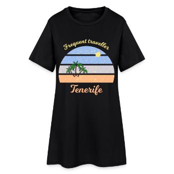 Frequent traveller Tenerife - Women’s T-Shirt Dress - black - Front