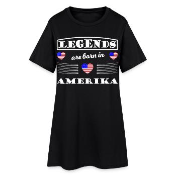 Legends from America - Women’s T-Shirt Dress - black - Front