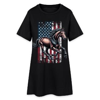 Trotteurs américains de Standardbred - Robe T-shirt Femme - noir - Devant
