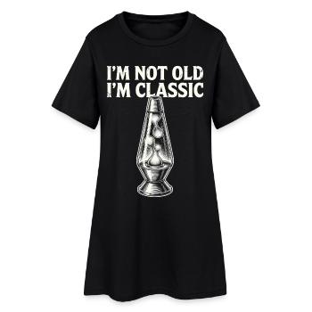 Pas vieux, je suis une lampe à lave classique - Robe T-shirt Femme - noir - Devant