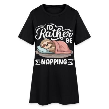 funny sloth gift - Women’s T-Shirt Dress - black - Front