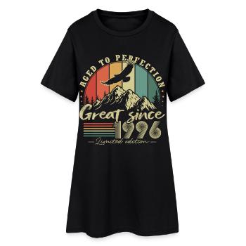 Cadeau rétro rétro vintage vintage d’anniversaire 1996 - Robe T-shirt Femme - noir - Devant