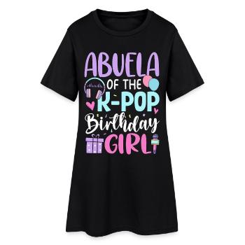 Abuela de la fille d’anniversaire K-Pop - Robe T-shirt Femme - noir - Devant