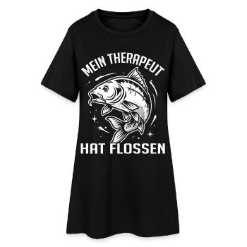 Therapeut Flossen - Frauen T-Shirt-Kleid - Schwarz - Vorne