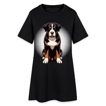 Chien de montagne Appenzeller Chien de montagne Mère chien de montagne - Robe T-shirt Femme - noir - Devant