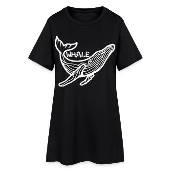 Der Ozeanriese (weiß) - Frauen T-Shirt-Kleid - Schwarz - Vorne