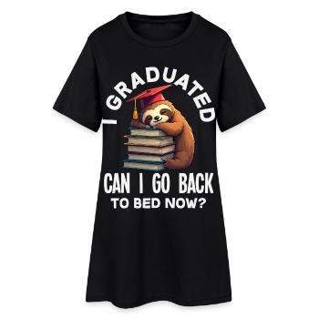 funny sloth gift - Women’s T-Shirt Dress - black - Front