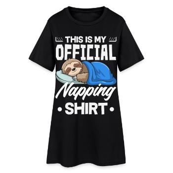 funny sloth gift - Women’s T-Shirt Dress - black - Front