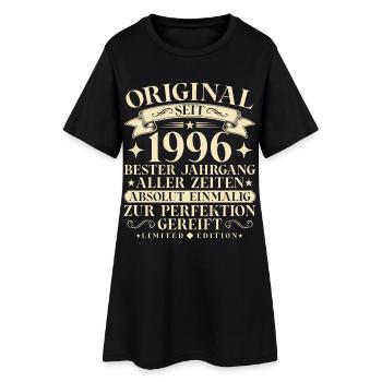 Vintage 1996 Jahrgang Geburtstag Retro - Frauen T-Shirt-Kleid - Schwarz - Vorne