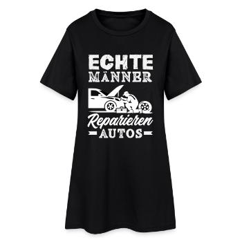 Echte Männer Reparieren Autos Kfz Schrauber - Frauen T-Shirt-Kleid - Schwarz - Vorne