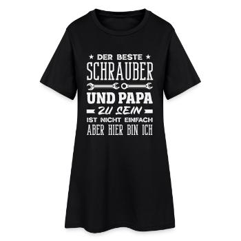 Bester Schrauber Und Papa Kfz Auto Werkstatt - Frauen T-Shirt-Kleid - Schwarz - Vorne