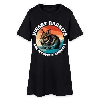 Driles dictons du lapin nain - Robe T-shirt Femme - noir - Devant