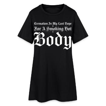 Ironie gothique Lettre noire audacieuse - Robe T-shirt Femme - noir - Devant