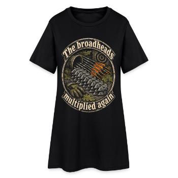 Arbalète Arbalète - Robe T-shirt Femme - noir - Devant