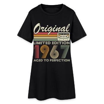60 Years 1967 Vintage Retro Birthday Gift - Women’s T-Shirt Dress - black - Front