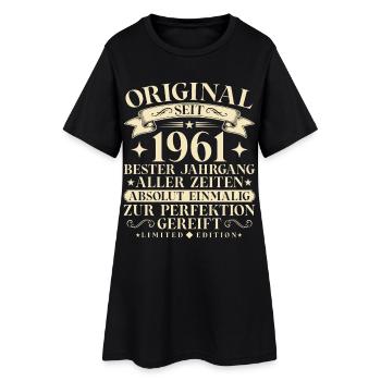 Vintage 1961 Jahrgang Geburtstag Retro - Frauen T-Shirt-Kleid - Schwarz - Vorne