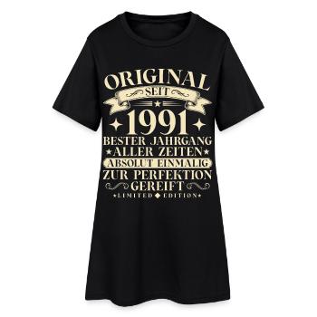 Vintage 1991 Jahrgang Geburtstag Retro - Frauen T-Shirt-Kleid - Schwarz - Vorne