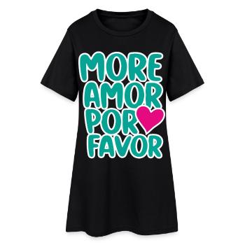 More Cupid Por Favor Heart Design - Women’s T-Shirt Dress - black - Front