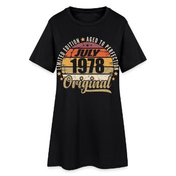Mythischer Geburtstag 1978 Vintage-Geschenk 1978 - Frauen T-Shirt-Kleid - Schwarz - Vorne