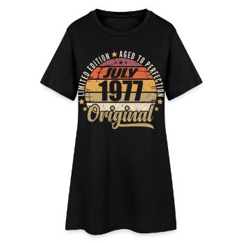 Anniversaire Mythique 1977 Cadeau Vintage 1977 - Robe T-shirt Femme - noir - Devant
