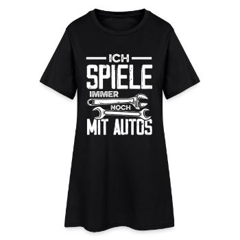 Ich Spiele Immer Noch Mit Autos Schrauber Tuning - Frauen T-Shirt-Kleid - Schwarz - Vorne