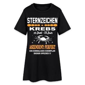 Krebs Sternzeichen Horoskop Aszendent Perfekt - Frauen T-Shirt-Kleid - Schwarz - Vorne