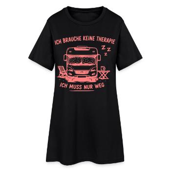 Ich brauch keine Therapie – Busurlaub - Frauen T-Shirt-Kleid - Schwarz - Vorne