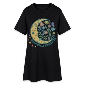 Spiritualité Fleur de Lotus Protégée Spirituellement - Robe T-shirt Femme - noir - Devant