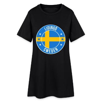 Emblème du Round Patch de Lidingö Suède - Robe T-shirt Femme - noir - Devant