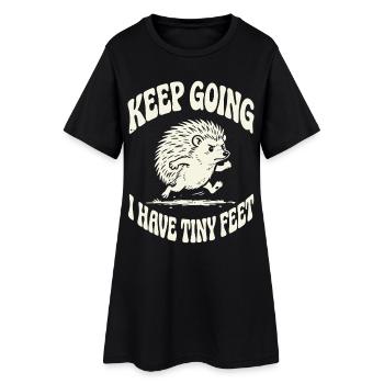 Continuer Petits pieds Motivation - Robe T-shirt Femme - noir - Devant