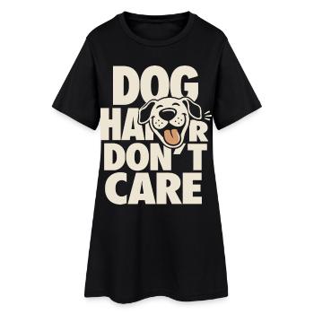 Chien en poil de chien s’en fiche, avec des lunettes de soleil - Robe T-shirt Femme - noir - Devant