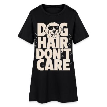 Chien drôle qui s’en fiche de poils de chien - Robe T-shirt Femme - noir - Devant