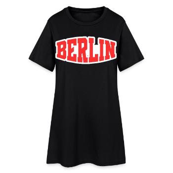 Berlin - Frauen T-Shirt-Kleid - Schwarz - Vorne