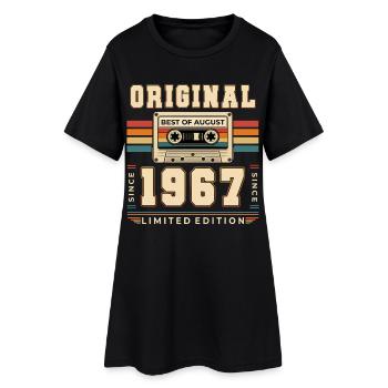 Cadeau d’anniversaire pour le 59e anniversaire Août 1967 - Robe T-shirt Femme - noir - Devant