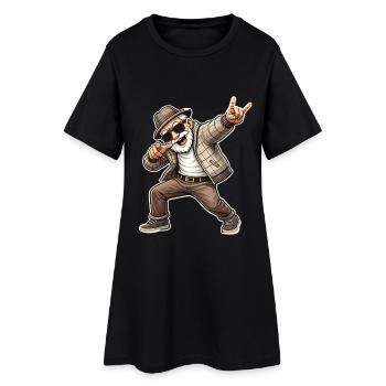 Retraité - Robe T-shirt Femme - noir - Devant