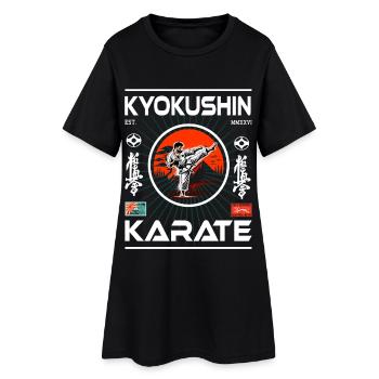 Kyokushin Karate Design für echte Karateka - Frauen T-Shirt-Kleid - Schwarz - Vorne