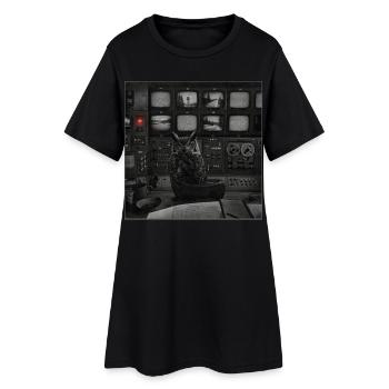 Mystery Owl Monitoring Center Animal Crime - Women’s T-Shirt Dress - black - Front