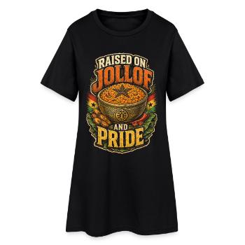 Ghana Ghanesisch Jollof et fierté ghanéenne - Robe T-shirt Femme - noir - Devant