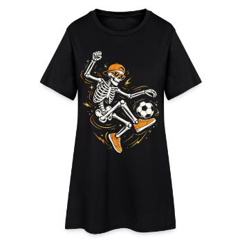 Halloween, Football, Skeleton - Women’s T-Shirt Dress - black - Front