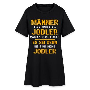 Jodler Jodeln - Frauen T-Shirt-Kleid - Schwarz - Vorne