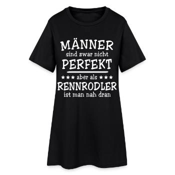 Rennrodler Männer - Frauen T-Shirt-Kleid - Schwarz - Vorne