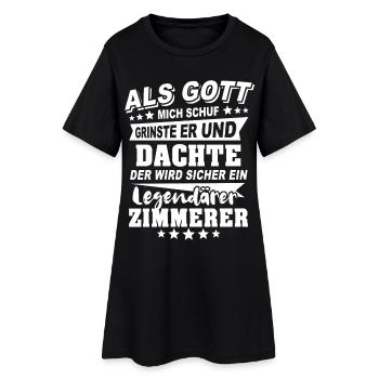 Zimmerer - Frauen T-Shirt-Kleid - Schwarz - Vorne
