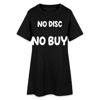 no disc no buy - Robe T-shirt Femme - noir - Devant