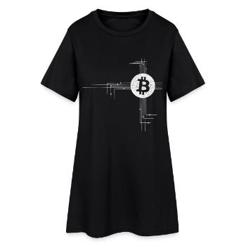 Emblème du circuit Bitcoin - Robe T-shirt Femme - noir - Devant