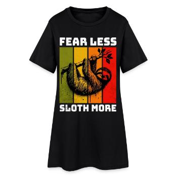 Paresseux défectueux - Robe T-shirt Femme - noir - Devant