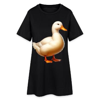 Pekingente - Frauen T-Shirt-Kleid - Schwarz - Vorne